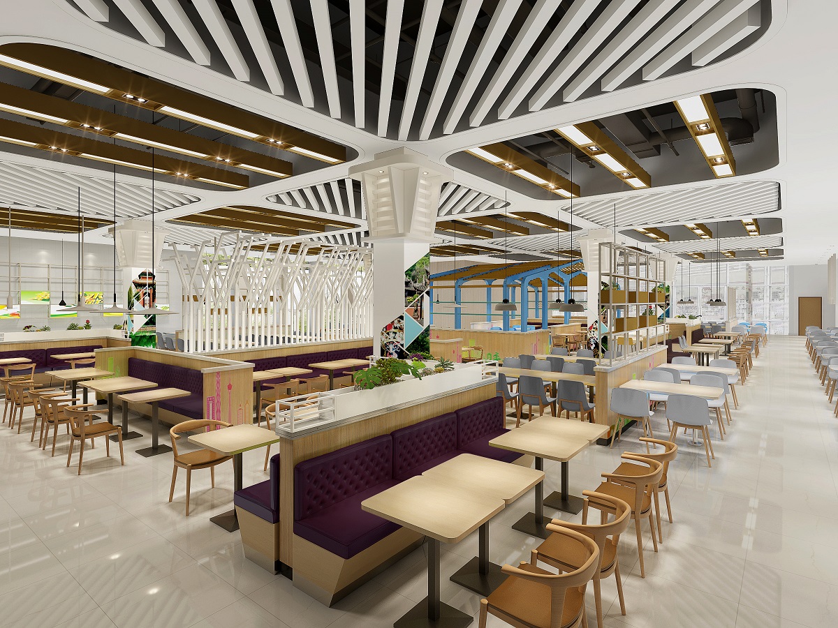 華為工廠邁志豪餐廳裝修效果圖