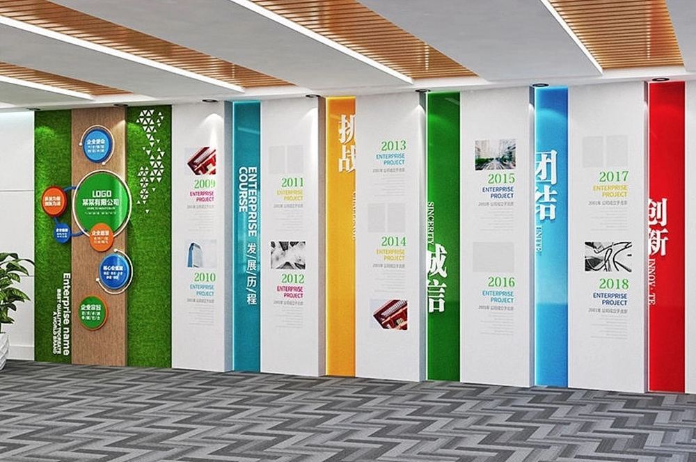 公司辦公室裝修為什么要高度重視企業文化墻...